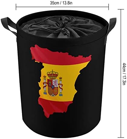 ספרד דגל מפת כביסה מתקפל סל גדול כביסת קל משקל אחסון סל צעצוע ארגונית עם ידיות