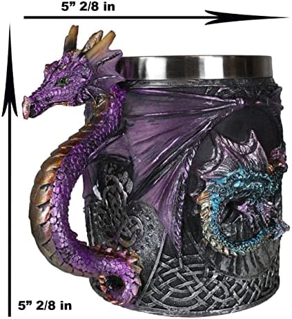 Piñatas Ole Blue Purple Dragon Beer Stein Tankard Cup Cup Cup 12oz - עיצוב אהוב !!!