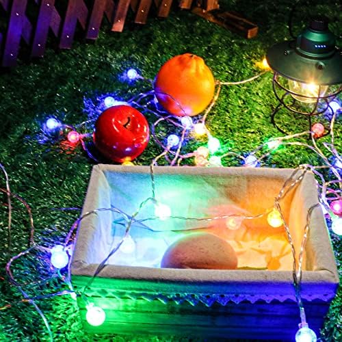 שיינליכט 28 רגל 60 לד קריסטל גלוב מחרוזת אור צבעוני חג המולד צבע שינוי מחרוזת אורות עם יו אס בי קריסטל
