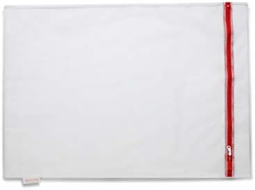 תיק שטיפת רשת 7012003 חכם להגנה על בגדים עדינים, 50 על 35 סנטימטר, לבן