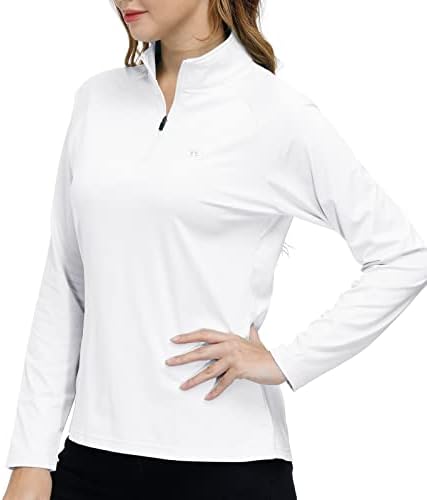 ג ' ינשי נשים גולף פולו חולצות, ארוך שרוול רוכסן חולצות חולצות, לנשימה יבש מהיר שמש הגנת ספורט.