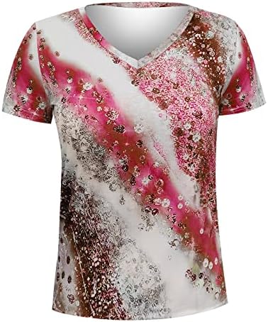 חולצות קיץ אופנה עם צווארון לנשים גרפיות שרוול קצר רופף בתוספת גודל חולצות טי-3