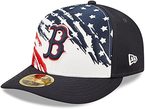 עידן חדש בוסטון רד סוקס 59 חמישים פרופיל נמוך 2022 4 ביולי כוכבים ופסים כובע מצויד, כובע
