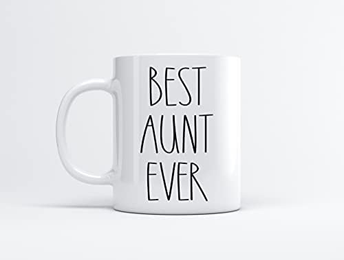 הדודה הטובה ביותר אי פעם ספל קפה-מתנות לחג המולד-מתנות יום הולדת לדודה ספל קפה-יום האב / יום האם - ספל קפה משפחתי