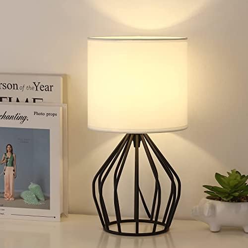 מודרני מיטת מנורת שולחן-מינימליסטי קטן מנורת עם חלול בסיס פשתן בד צל,מתכת שידה מנורת עבור חדר שינה סלון