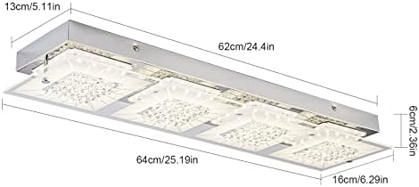 Uznhty את הסומק תקרה תאורה אור נברשת קריסטל אורות חדר שינה לתקרה LED LED מתקן מינימליסטי 2640LM