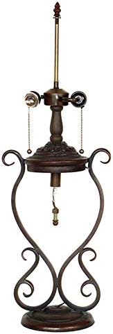מנורת שולחן כפרי של טיפאני סגנון 18 טיפאני אמנות מנורה יצירתית רטרו רטרו שפירית אדומה אווירה של סלון אווירה