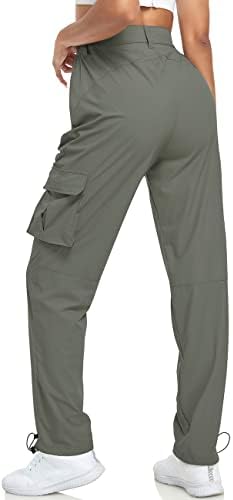 מכנסי מטען לנשים של UEU מטיילים קלים משקל קל יבש מכנסיים אתלטים חיצוניים קמפינג מטפס על כיסי רוכסן
