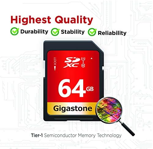גיגסטון 64 ג ' יגה-בייט 5 חבילות כרטיס זיכרון כרטיס זיכרון 10 כיתה 10 מהירות גבוהה וידאו מלא קנון