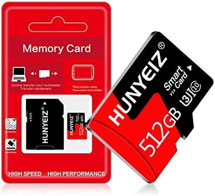 512 ג'יגה -בייט מיקרו SD כרטיס כרטיס כרטיס כיתה 10 מהירות גבוהה לסמארטפון/מחשב/מחשב/מצלמה/מזלט/מתג נינטנדו