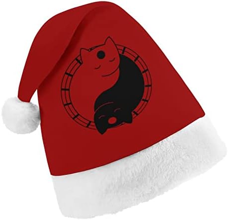 יין ויאנג חמוד חתולי חג המולד כובע רך קטיפה סנטה כובע מצחיק כפה עבור חג המולד לשנה חדשה חגיגי מפלגה