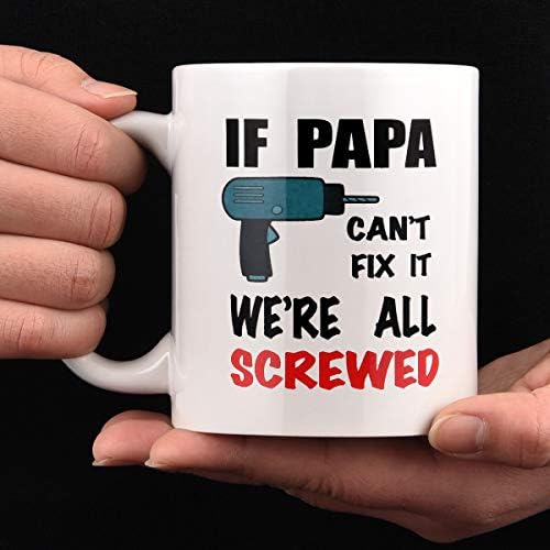 מתנה לאבא-אם אבא לא יכול לתקן את זה ספל קפה-מתנת יום אבות לאבא מהבת-ספל קפה אבא חג המולד-חידוש
