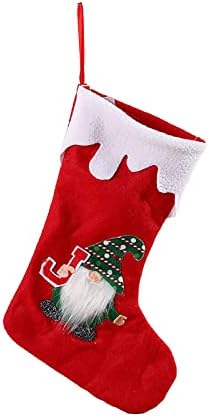 קישוטי כדורי חג המולד מחוץ לגרבי חג המולד מיני גרביים סנטה קנדי ​​שקית מתנה קישוטי עץ חג המולד