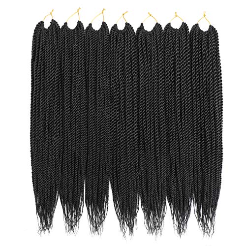 7 חבילות סנגל טוויסט סרוגה שיער סינטטי סרוגה צמות לנשים שחורות חם מים הגדרת 30 גדילים/חבילה