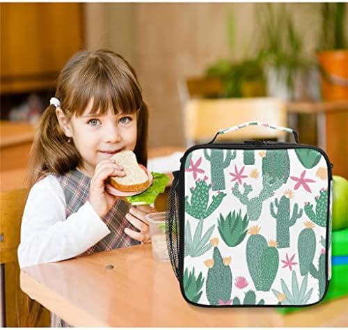 סייג ' י חמוד קקטוס שקית אוכל לנשים ילדה ילדים ילדי תרמית מבודד ירוק הצהריים תיבת מזון פיקניק תיק