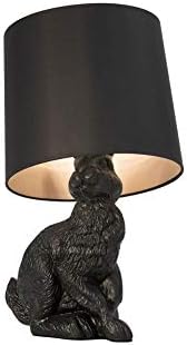FZZDP נורדי LED מנורת שולחן חיה אורות שולחן חדר שינה מנורת מיטה שרף ארנב ארנב מנורת תאורה מקורה גופי
