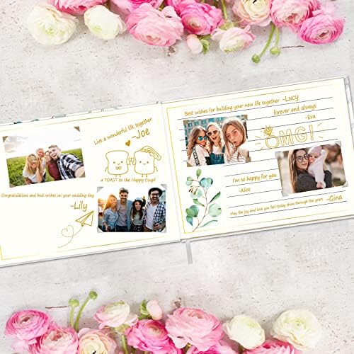 מפואר לנד חתונת ספר אורחים רישום סימן ספר לחתונה קבלת יום נישואים זהב רדיד 11.5 איקס 8.5