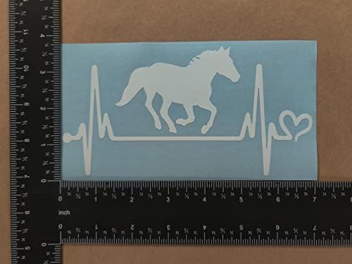 מדבקות סוסים 4 חבילה: פעימות לב של סוס, פרסה, דוהרת סוסים, ראש סוס מפורט
