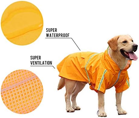 Kewaii כלב מעיל גשם קז'ן אור חיות מחמד מחמד גשם עמיד למים עמיד למים מעיל גשם עם כובע שקוף כלב