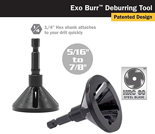 Titan 51950 Exo Burr Devurrer and Chamfering Extry עבור חוטי 5/16 עד 7/8 אינץ '