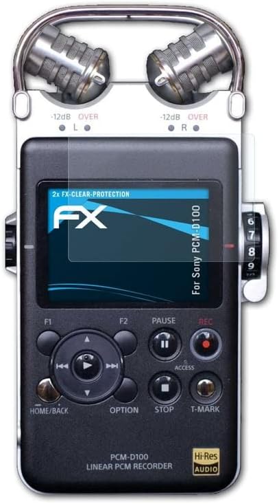 סרט הגנת המסך של Atfolix תואם למגן מסך Sony PCM-D100, סרט מגן אולטרה-ברור FX