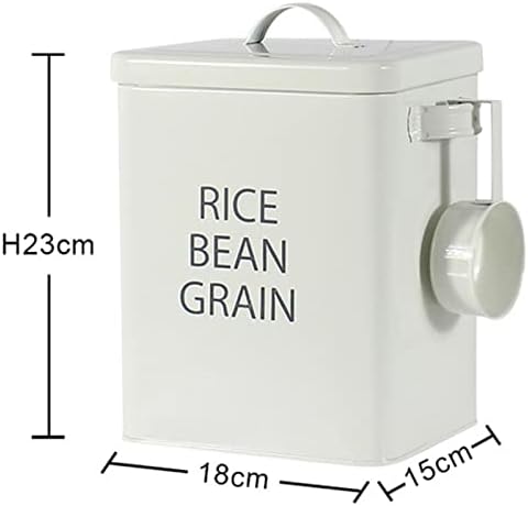 דלי אחסון רב תכליתי ליפסי לשטיפת מיכל אורז דגנים, לבן