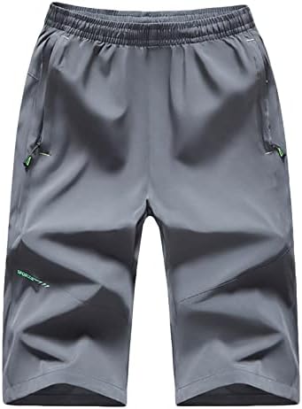 מכנסיים קצרים של מטען Ozmmyan לגברים המותניים המוצקים המותניים הקצוצים קיץ מכנסיים יבש מהיר מכנסיים ספורטיביים