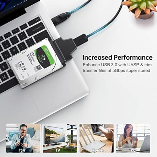 Chenyang Cy Sata ל- Micro USB, Micro USB 3.0 ל- SATA 22Pin 7+15 מתאם 5GBPS עבור כונן דיסק קשיח 2.5