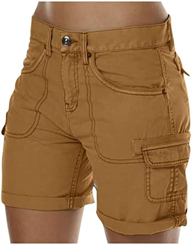 מכנסי מטען קצרים ומוצקים לנשים קיץ מכנסי טרנינג רופפים רופפים מכנסי טרנינג משקל קל משקל קל מהיר טיולים רגליים