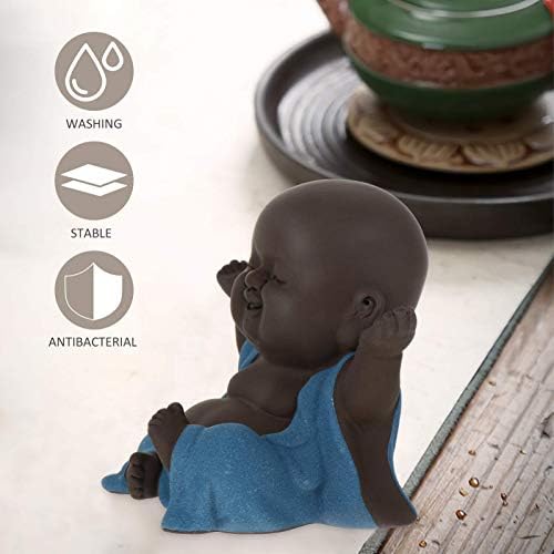 Alremo Huangxing - מיני בודהה פסלי קרמיקה סינית Zisha Clay Clay Buddha Art Zisha TEA PET לחיית מחמד לקונגפו תה