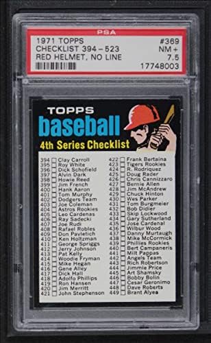 1971 Topps 369 רשימת בדיקה אדומה 4 PSA PSA 7.50