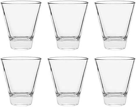 BARSKI - זכוכית אירופית - כוסות כוסות כפולות כפולות - מעוצבות באופן ייחודי - סט של 6-10.5 גרם. - מיוצר באירופה