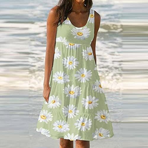 נשים מסיבת קוקטיילים זורמת מזדמנת שמלות רופפות נוחות ללא שרוולים חוף השמש 2023 שמלת אופנה קיץ