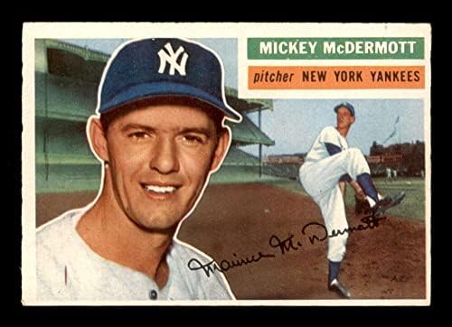 340 מיקי מקדרמוט - 1956 כרטיסי בייסבול של טופס מדורגים אקס+ - קלפי בייסבול חתימה כרטיסי וינטג '