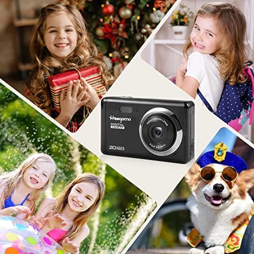 מצלמה דיגיטלית לצילום, מצלמה 1080 20 מגה פיקסל עם 2.8 אינץ', מצלמות וולוגינג נטענות קומפקטיות לילדים,