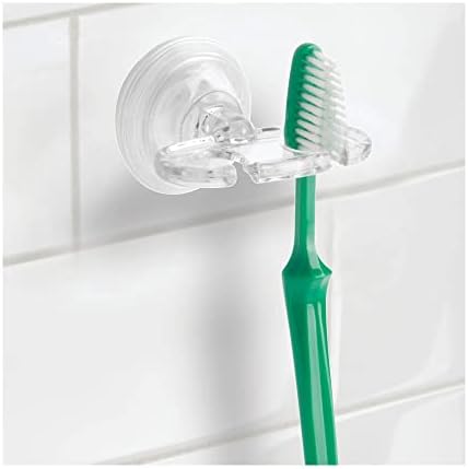 מחזיק מברשת שיניים יניקת אמבטיה מפלסטיק ללא עיצוב-2.75 איקס 2.25 איקס 2, ברור