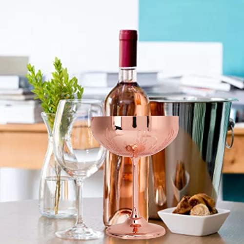 מתכת יין גביע, אדום יין גביע,מתכת שמפניה זכוכית 304 נירוסטה גביע חקוק בר מסיבת אדום יין כוס דקורטיבי כוסות למסיבה