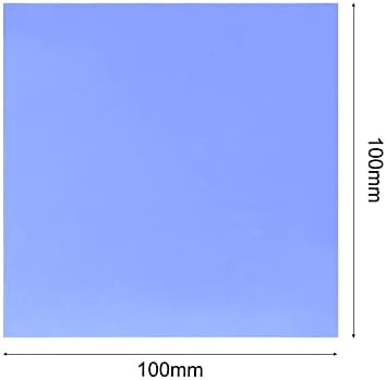 Meccanixity רפיון סיליקון תרמי רפידות תרמיות w מדבקה 1.00mmx100mmx5 ממ כיסוי קירור עבור CPU כחול קריר