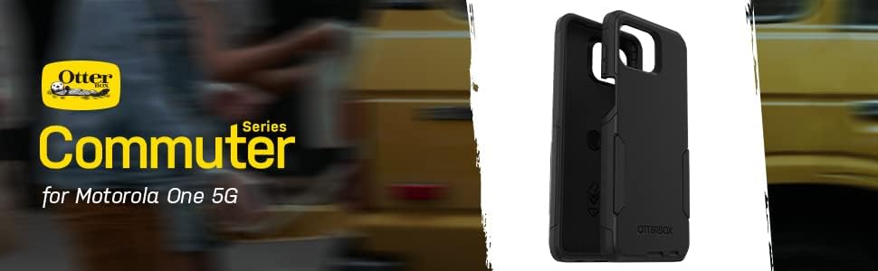 מארז סדרת הנוסעים של Otterbox עבור Motorola One 5G אריזה לא קמעונאית -תואם טעינה אלחוטית, שחור