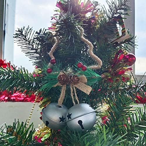 יארדווה קישוטי בית לחג המולד קישוטי 2 יחידות חג המולד כפול-פעמון תליוני מסיבה תפאורה עץ חג