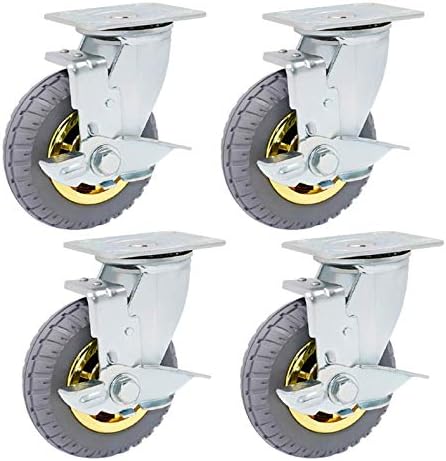 גלגלים צלחת צלחת Aliaoforz גלגלים צלחת מסתובבים גלגלים, גלגלי ריהוט גומי כבד, גלגלי גלגלים