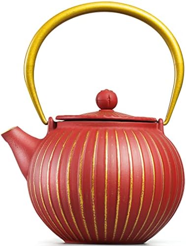 קומקום ברזל יצוק, קומקום תה עם עניין לשקיות עלים ושקיות תה, ברזל יצוק בטיחותי סירי תה יפניים עם