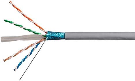 Monoprice Cat6a Ethernet כבל בתפזורת - כבל אינטרנט רשת - מוצק, 550 מגה הרץ, FTP, CMR, Riser Degated,