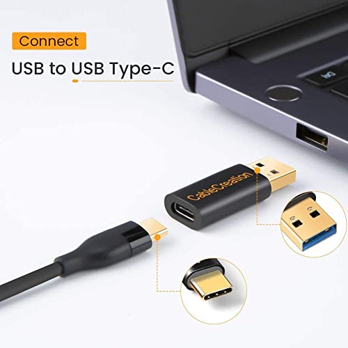 פריטי צרור -2: USB 3.1 USB C נקבה לנקבה ל- USB מתאם זכר 5GBPs טעינה מהירה + USB 4 כבל לרעם 4/3, 2.6ft 40GBPS