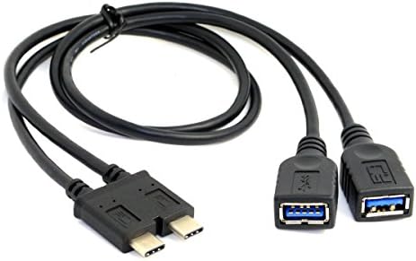 CableCC כבל כפול USB 3.1 סוג C עד 3.0 כבל נתונים OTG נקבה עבור Mac Pro