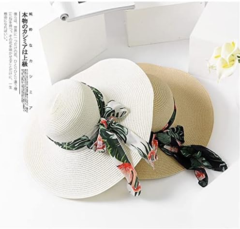WYFDP קיץ כובע שמש קשת סרט קשת פנמה כובעי חוף לנשים כובע קש סומבררו