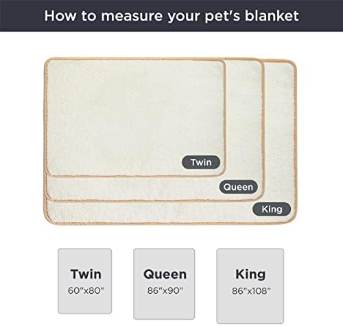 שמיכה עמידה למים למיטה - שמיכות כלבים עמידות למים של צמר שרפה לכלבים גדולים, שמיכות לחיות מחמד למיטה/ספה/ארגז