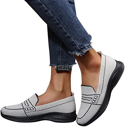 נעליים יומיומיות לנשים בוהן עגול מזדמן שטוח נעליים לנשימה רשת נעלי ספורט ליידי בנות נעלי ריצה ריצה