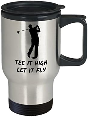 ספל נסיעות קפה גולף הטוב ביותר מצחיק גולף ייחודי איש תה כוס תה רעיון מושלם לגברים נשים טי זה גבוה תן