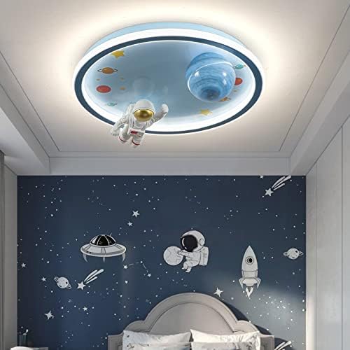 אונילי אסטרונאוט אור תקרה מצויר, לילדים מודרניים סומק הרכבה מנורות LED, גופי תאורה לחדר ילדים לחדר צעצועים לילדים,